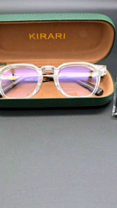 แว่นเลนส์ใสออโต้เปลี่ยนสี KIRARI JAPAN รุ่น Kyoto Acetate 47-19-151 uv400 anti blue และออโต้เปลี่ยนสี!