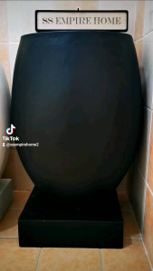 Tempayan TP1 Flat Fiberglass Black Tangki Air Bathtub Tong Air Bilik Mandi Bekas Kolah Simpanan Air Tandas Water Tub