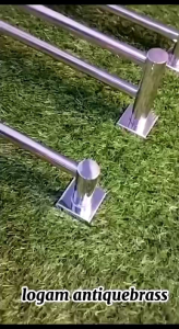 Jemuran handuk kamar mandi stainless steel anti karat gantungan handuk dinding tempel