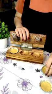 Cetakan Pie Mini Kayu Jati Isi 3 Gratis Resep