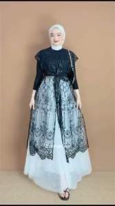 Vivi outer long vest cardigan outer brukat kondangan outer lebaran