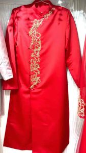 [ HÀNG ORDER - KHÔNG SẴN ] CẶP ÁO DÀI ĐỎ TƯƠI NAM FROM VEST / NỮ LỤA PHỐI REN ĐÍNH KẾT ĐÁ CAO CẤP MẶC ĐI TIỆC  CƯỚI HỎI