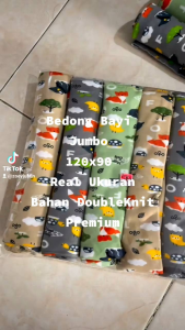 6pcs Bedong Bayi Jumbo 120x90 motif doubleknit premium