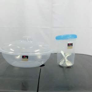 UniGlobal Set of 2 Big Caserole Food Container With Canister Medium Food Keeper Food Storage