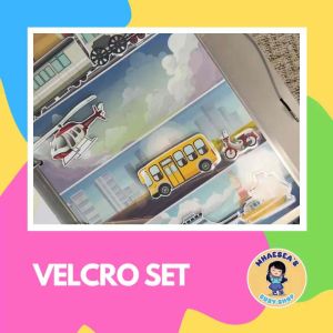 Interactive Velcro Worksheet | Busy Book - Transportation