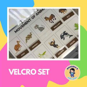 Interactive Velcro Worksheet | Busy Book - Movement of Animals