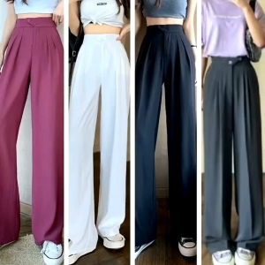 Korean design casual high waist long pants