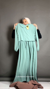 Gamis Niami Crinkle Airflow Dress Wanita Kekinian Terbaru