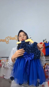 Baju Pesta Anak Perempuan Navi Birel 0 Sampai 7 Tahun Dress Gamis Gaun Bahan Tille Halus