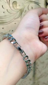 GELANG TITANIUM PERAK925 MOARA RANTE 19CM ANTI LUNTUR PERHIASAN WANITA KOREAN STYLE