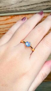 CINCIN EMAS TITANIUM CANA SIMPLE BERLIAN PERMATA PERHIASAN FASHION WANITA ANTI LUNTUR KOREAN STYLE