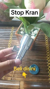 Stop kran single 1/2 inch stainless stell sus 304 model TOTO / Stop keran toilet kamar mandi