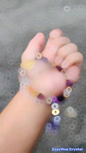 Natural Colourful Fluorite Bracelet nine-tailed fox Crystal 天然彩色螢石水晶九尾狐手串