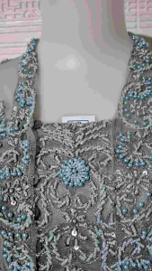 Atasan Kebaya Wisuda Kebaya Kutubaru Silver Mix Sage & Longtorso