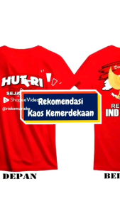 Kaos Baju 17 Agustus Merah Putih Anak & Dewasa 2024 HUT RI Lengan Pendek Cotton Premium