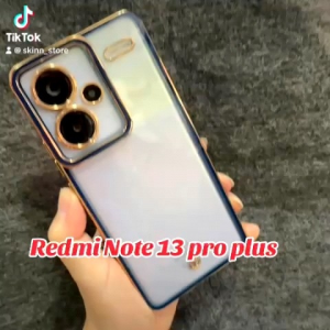 [ Ảnh thật ] Case ốp lưng Xiaomi redmi Note 13 pro plus 5G dẻo trong xu viền màu bóng đẹp sang trọng bảo vệ camera