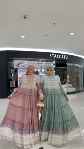 DRESS GAMIS SET HIJAB MODE JUWITA VOL 2 TERBARU BY IRNA 100%ASLI REAL