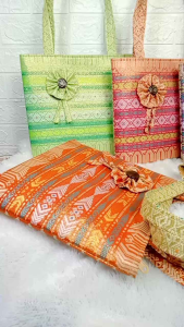 Tas totebag songket/totebag Etnik totebag pengajian