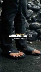 Sendal gunung SAVIOR cowok adventure warna coklat hitam size 39-43 sandal pria hiking by working