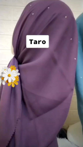 Segi Empat Bella Square Payet Swarovski Jambul Dua Warna