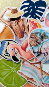 20pcs Summer Season Sticker Set for Journals Scrapbook Decorative Design | Fib and Pap