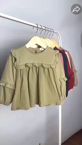 Atasan Anak Anya Longtee Lucuna Warna Navy Size 1-5 Thn