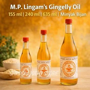 M.P Lingams Gingelly Oil Minyak Bijan 155ml 240ml 635ml Pure Sesame Oil for Cooking & Pooja