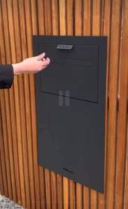 Anti-Theft Lockable Stainless Steel Wall Embedded Mailbox with Back Door / Parcel Box Delivery Mailbox