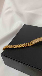 DiJe Gelang Titanium Wanita Lapis Emas Anti Karat Anti Luntur Motif Sisik Naga Gold