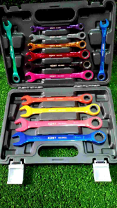 KONY ชุดประแจปากตาย แหวนข้างฟรี ชุดประแจหลากสี แหวนฟรี ปากตาย 12 ตัว/ชุด รุ่น KN-RWS001