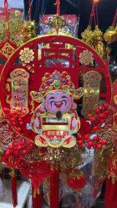 Thần tài lắc đầu treo trang trí tết hình tròn và hình thoi có đèn