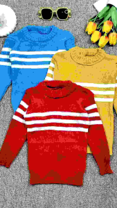 Sweater Rajut Stripe 3 Baju Rajut Anak 1-3 Tahun