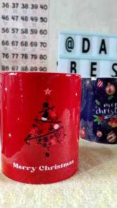 Christmas Gift Idea - Christmas Mug with box christmas lace and sticker