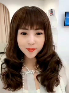 Tóc giả nữ nguyên đầu xoăn đuôi tóc dài 50 cm có chun lưới trùm đầu chắc chắn - Wig