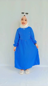 gamis anak gratis kerudung usia 1-10 tahun baju muslimah set hijab
