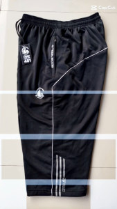 Celana Trening Pendek 7 per 8 Dewasa Saku Resleting -  Olahraga Running Jogging gym Sport