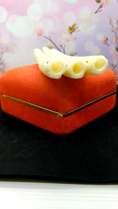 Once pipa klokotan tulang sapi ukir naga galak A35