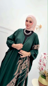 KAFTAN TERBARU 2025 RESLETING DEPAN RAYON POLOS SIZE XXXL