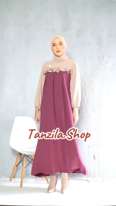 Dress Divana Gamis Crinkle Airflow Premium Dress Kombinasi Dua warna Gamis Wanita Dewasa