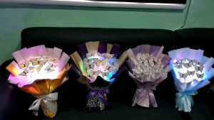 BUTTERFLIES BOUQUET WITH FAIRY LIGHTS