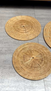 แผ่นหวายรองจาน หรือประดับตกแต่งผนัง มี3รุ่น