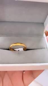 Cincin Titanium Polos Gold Harga Satuan CX04