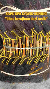 sapu ijuk spa kawis kuning gagang rotan isi 10 pic