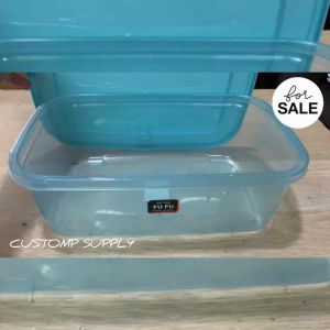 กล่องอาหาร ทรงสี่เหลี่ยมผืนผ้า ขนาด17x27.5x9.5 ซม. กล่องผัก กล่องเอนกประสงค์ 4สี - HIPPOPO