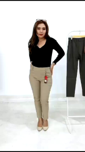 celana Chino wanita elizabeth pants bahan tebal strecth