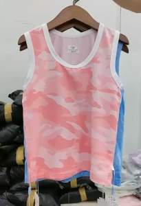 3-6yrs Boy’s Girl’s Dri Fit Outdoor Sport-wear Sleeveless Sets Kids Breathable Fabric 3-6 岁男孩女孩速干户外运动服无袖套装儿童透气面料