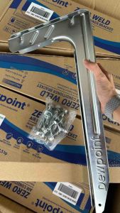 [PRODUCT BARU] Dewpoint Zero Weld Air Conditioner Bracket Silver Metal with Hardware (bolt washer and nut x 4pcs wall plug x 4 pcs)
