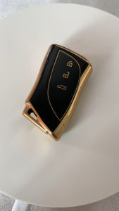 Case Cover Sarung Kunci Mobil Lexus RX UX ES LS 3 Tombol LIST GOLD