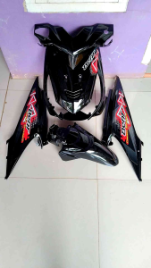 Full bodi Halus Cover body full halus Honda beat karbu Hitam Plus Striping 2010 2012