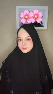 Hijab Khimar Syari Payet Daun: Hijab Nyaman & Elegan